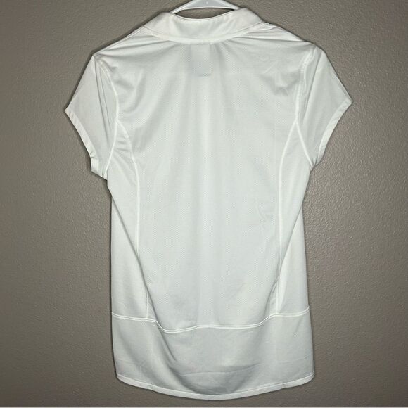 Nike dri fit white sheer mesh short sleeve top women’s size small - Picture 6 of 10
